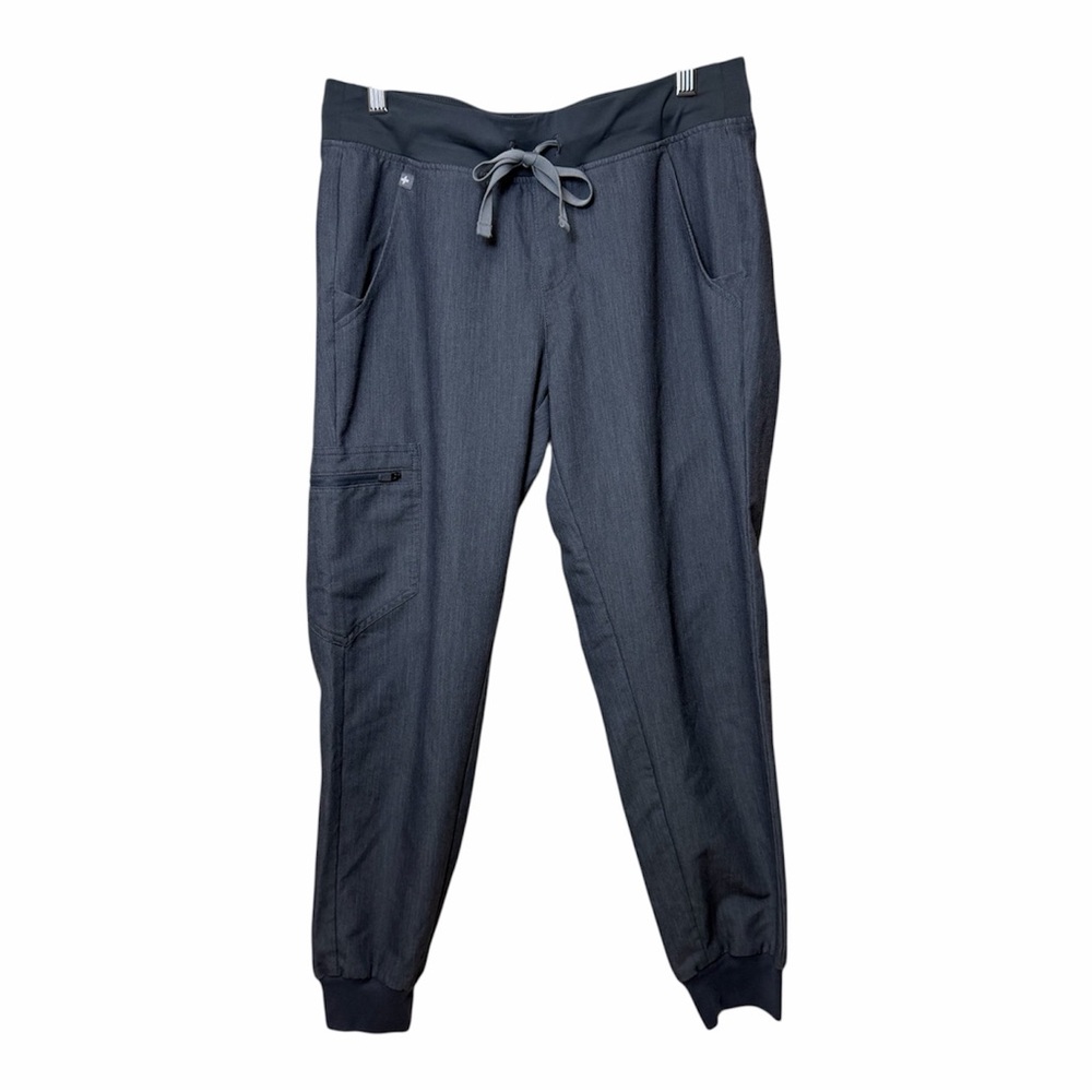 FIGS Zamora Jogger Cargo Scrub Pants SP Heather Charcoal Grey Medical Uniform